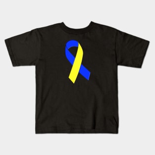 Down Syndrome Support Ribbon - Center Kids T-Shirt